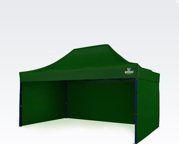 Cort de vânzare 3x4,5 m cu 3 pereți | Asamblare rapidă, 12,5 m² - cu 3 pereți - Verde