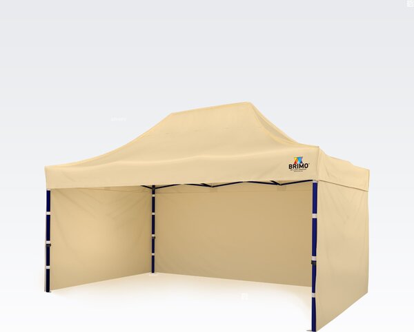 Cort de vânzare 3x4,5 m cu 3 pereți | Asamblare rapidă, 12,5 m² - cu 3 pereți - Bej