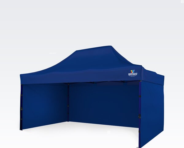 Cort de vânzare 3x4,5 m cu 3 pereți | Asamblare rapidă, 12,5 m² - cu 3 pereți - Albastru