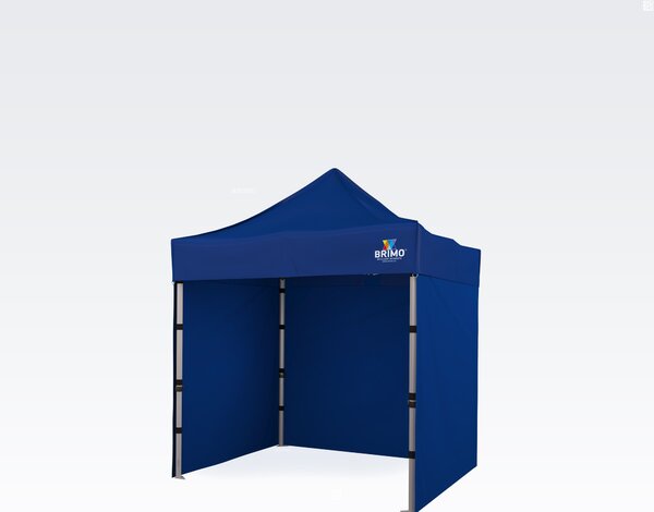 Soluție exclusivă pentru marketingul dumneavoastră: Cort tip foarfecă 2x2 m – Fără efort, cu impact maxim! - cu 3 pereți - Albastru