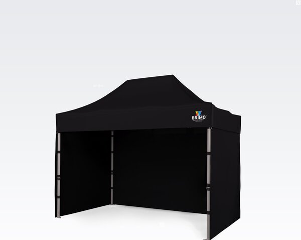 Cort profesional de grădină 2x3m ALU EXCLUSIVE (3 pereți) - cu 3 pereți - Negru