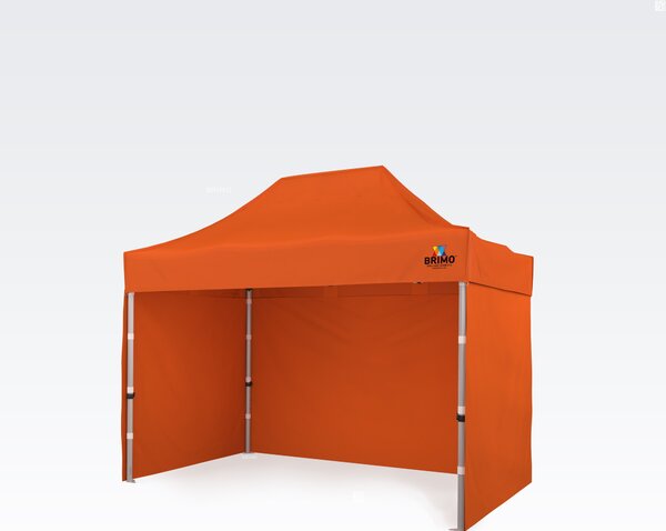 Cort profesional de grădină 2x3m ALU EXCLUSIVE (3 pereți) - cu 3 pereți - Portocaliu