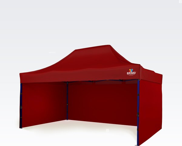 Cort de vânzare 3x4,5 m cu 3 pereți | Asamblare rapidă, 12,5 m² - cu 3 pereți - Rosu