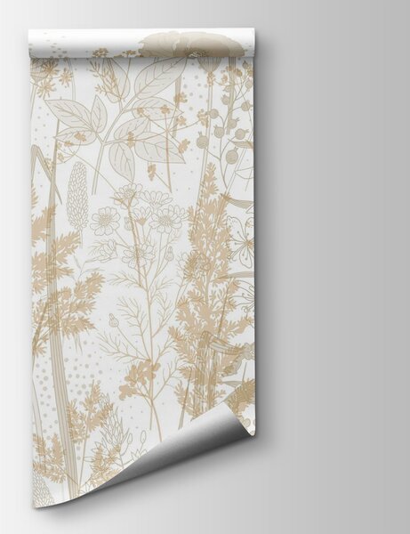 Fototapet Modele florale delicate în tonuri pământii, Fototapet populare, Fototapet populare, w08829v1 - Tapeko.ro