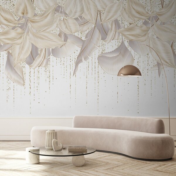 Fototapet Frunze delicate cu texturi subtile, Fototapet frunze, Fototapet populare, w08836 - Tapeko.ro