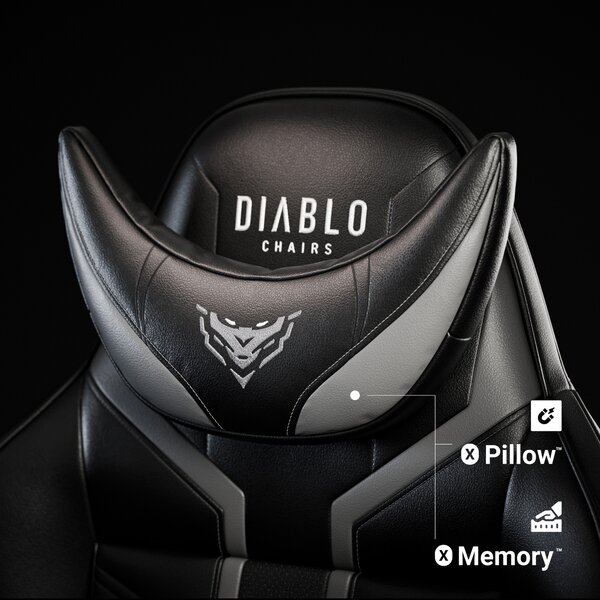 Scaun de gaming Diablo X-Ray 2.0 Normal Size: Negru-Gri