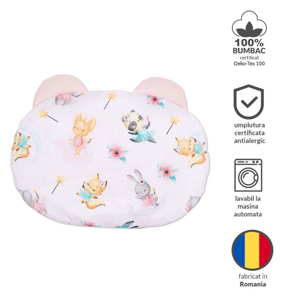 Perna copii cu urechiuse 0-2 ani Kidizi Loving Ballet, 38x26 cm