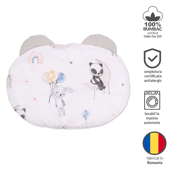 Perna copii cu urechiuse 0-2 ani Kidizi Sweet Dreams, 38x26 cm