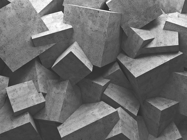 Fototapet Piloți de blocuri de beton, Fototapet geometric 3D, Fototapet populare, u08929 - Tapeko.ro