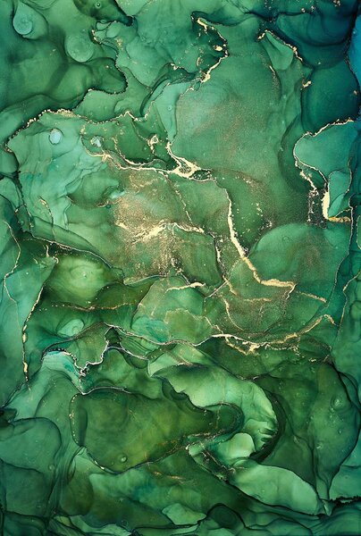 Fototapet Straturi abstracte de nuanțe de verde intens, Fototapet marmură, Fototapet populare, u07507 - Tapeko.ro