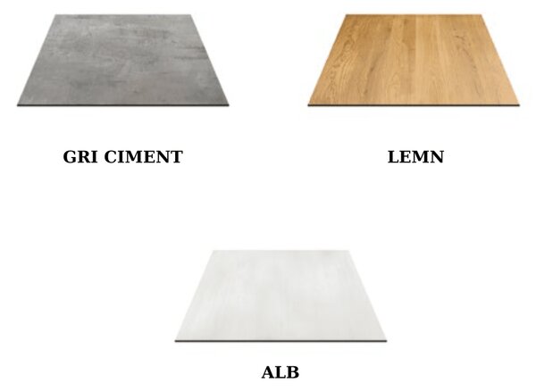 BLAT MASA PATRAT MELAMINAT -HORECA- - ALB - 60 CM / 60 CM