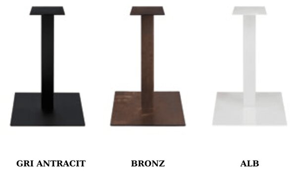 PICIOR MASA METALIC PATRAT -HORECA- - ALB - H 72 CM