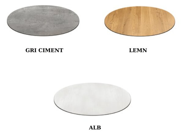 BLAT MASA MELAMINAT ROTUND -HORECA- - ALB - DIAMETRU 60 CM