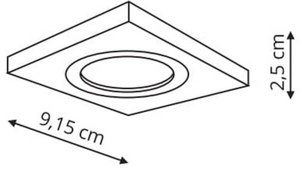 Light Prestige Metis lampă încorporată 1x50 W negru LP-2780/1RSBK