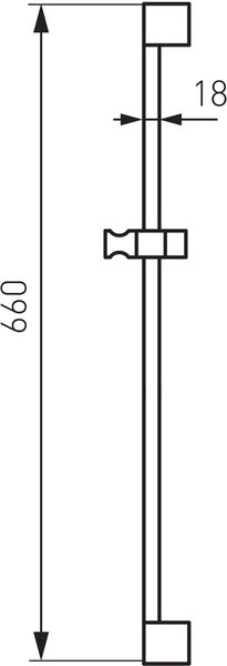 Ferro Rail bară de duș |66 cm RAIL1.0