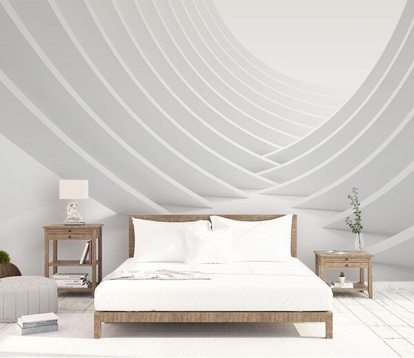 Fototapet Structură albă cu linii curbe, Fototapet moderne, Fototapet populare, u47894 - Tapeko.ro