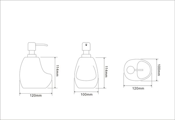 Kuchinox Mini dozator de lichid 470 ml negru AMP006M