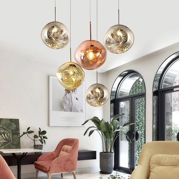 Lampa DE TAVAN SUSPENDABILA din sticla Gold APP331-1CP