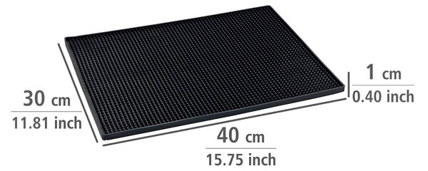 Wenko uscător de vase 40x30x1 cm negru 54701100