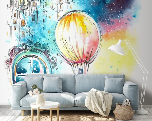 Fototapet Balon cu aer cald pe cer, Fototapet baloane, Fototapet populare, u67978 - Tapeko.ro