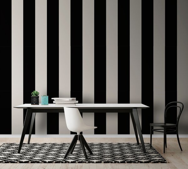 Fototapet Fundal cu dungi albe și negre, Fototapet geometrice, Fototapet populare, u71645 - Tapeko.ro