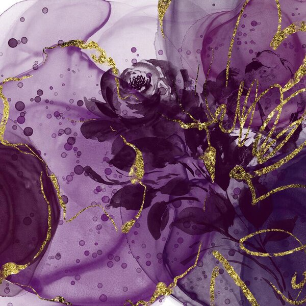 Fototapet Design floral sofisticat în acuarelă, Fototapet acuarelă, Fototapet populare, u71854 - Tapeko.ro