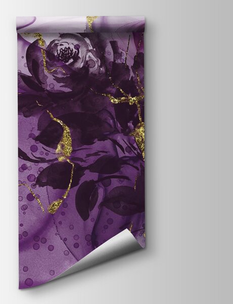 Fototapet Design floral sofisticat în acuarelă, Fototapet acuarelă, Fototapet populare, u71854 - Tapeko.ro