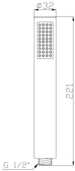 Invena Round duș de mână crom AS-04-001