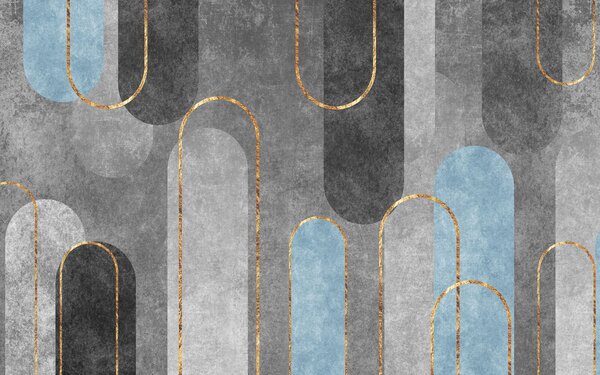 Fototapet Forme abstracte în tonuri stinse, Fototapet geometrice, Fototapet populare, u74069 - Tapeko.ro