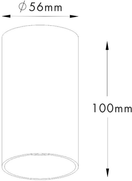 Zuma Line Tuba lampă de tavan 1x50 W alb 92679-N