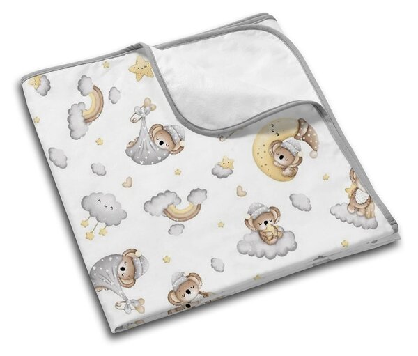 Set 2 aleze impermeabile refolosibile din bumbac 78x60 cm Kidizi Circus Moon