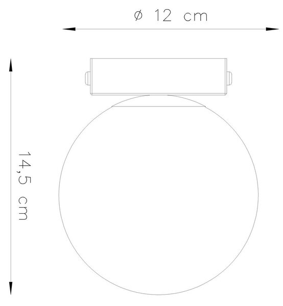 Sollux Lighting Yoli lampă de tavan 1x12 W alb-negru SL.1151