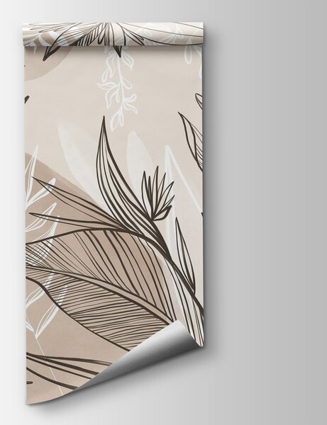 Fototapet Delicate florale linie art design, Fototapet acuarelă, Fototapet populare, w08865v1 - Tapeko.ro