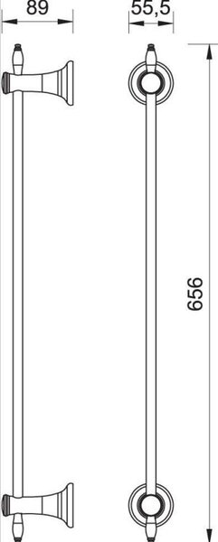 FDesign Lacrima bară prosop bronz antic FD6-LRA-01-66