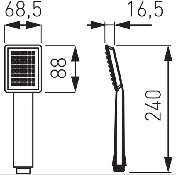 FDesign Anima duș de mână negru FD8-101-22