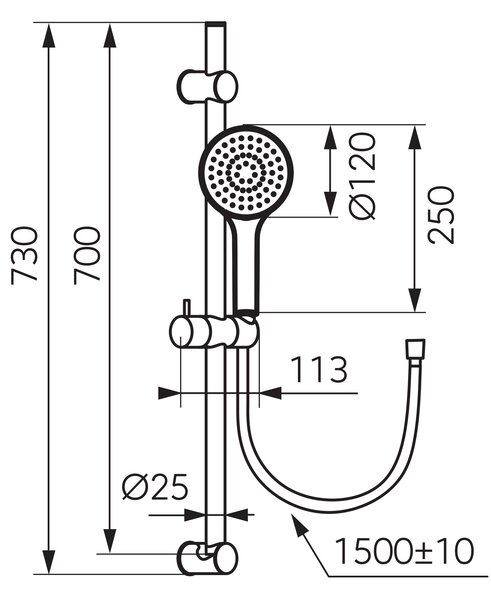 FDesign Inula set de duș perete auriu FD3-103-55