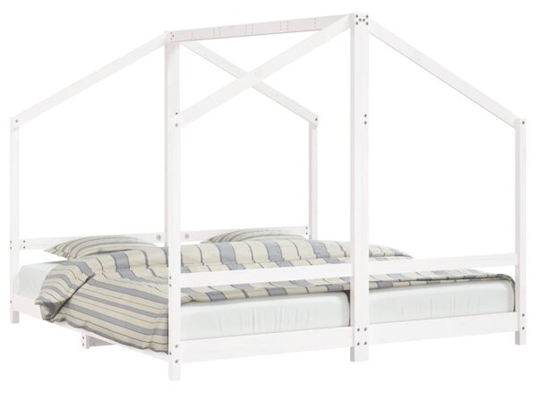 Cadru de pat pentru copii, 2x(90x190) cm, lemn masiv de pin