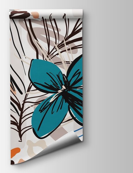 Fototapet Model floral colorat cu flori, Fototapet natură, Fototapet populare, w08889 - Tapeko.ro