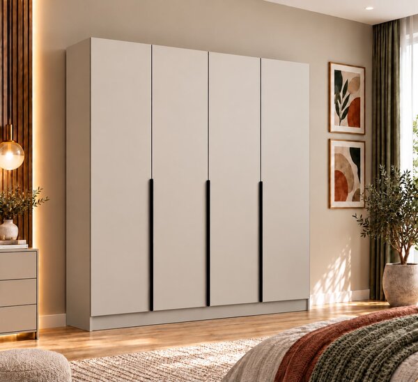 Dulap Vento 4 usi, 200x50x200 cm, Casmir, Pal 18 mm