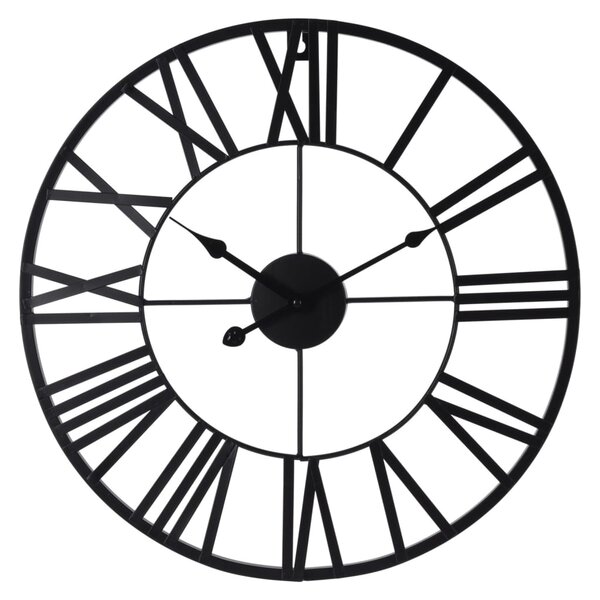 H&S Collection Ceas de perete cu cifre romane, negru HZ1003610