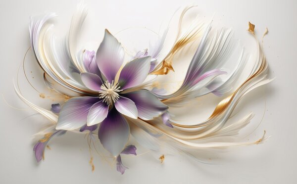 Fototapet Design floral elegant în nuanțe delicate, Fototapet acuarelă, Fototapet populare, w08903v1 - Tapeko.ro