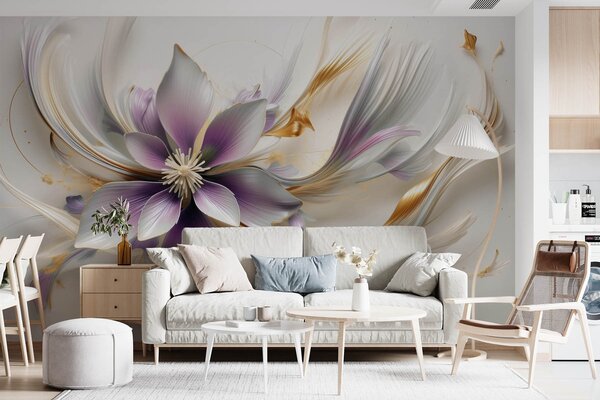 Fototapet Design floral elegant în nuanțe delicate, Fototapet acuarelă, Fototapet populare, w08903v1 - Tapeko.ro