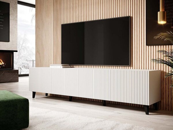 Comodă tv Charlotte H103 Alb, Cu ușă, 201x52x40cm