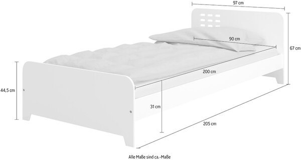 Andas Pat Loke alb 90/200 cm