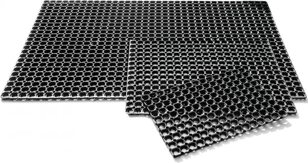 Covor Antiderapant Pentru Intrare, Domino, Negru Negru, Dreptunghi, 40 x 60