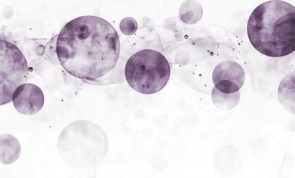 Fototapet Cercuri violet și fum pe un fundal alb, Fototapet designer, Fototapet populare, w03405v2 - Tapeko.ro