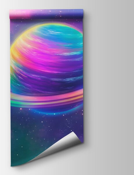 Fototapet Planetă colorată în spațiu, Fototapet spațiu cosmic, Fototapet populare, w03397 - Tapeko.ro