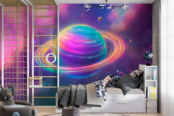 Fototapet Planetă colorată în spațiu, Fototapet spațiu cosmic, Fototapet populare, w03397 - Tapeko.ro