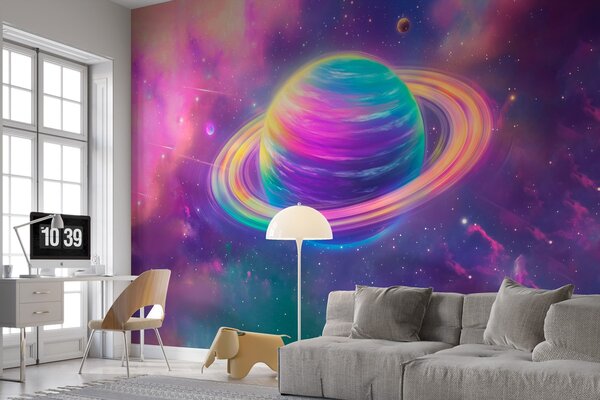 Fototapet Planetă colorată în spațiu, Fototapet spațiu cosmic, Fototapet populare, w03397 - Tapeko.ro