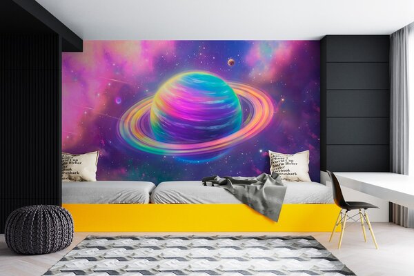 Fototapet Planetă colorată în spațiu, Fototapet spațiu cosmic, Fototapet populare, w03397 - Tapeko.ro